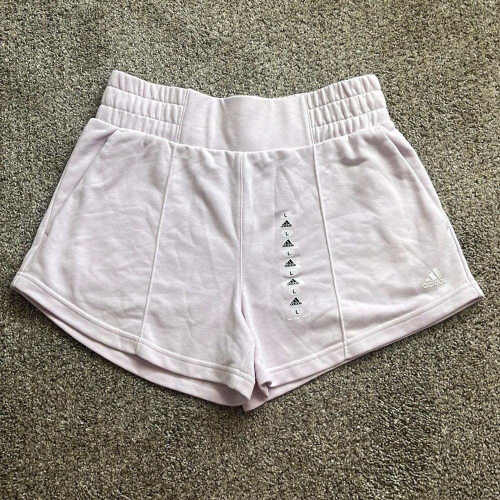 Adidas hyper glam French Terry lounge SET. Womens Large. Shorts are new with tag - Picture 4 of 14